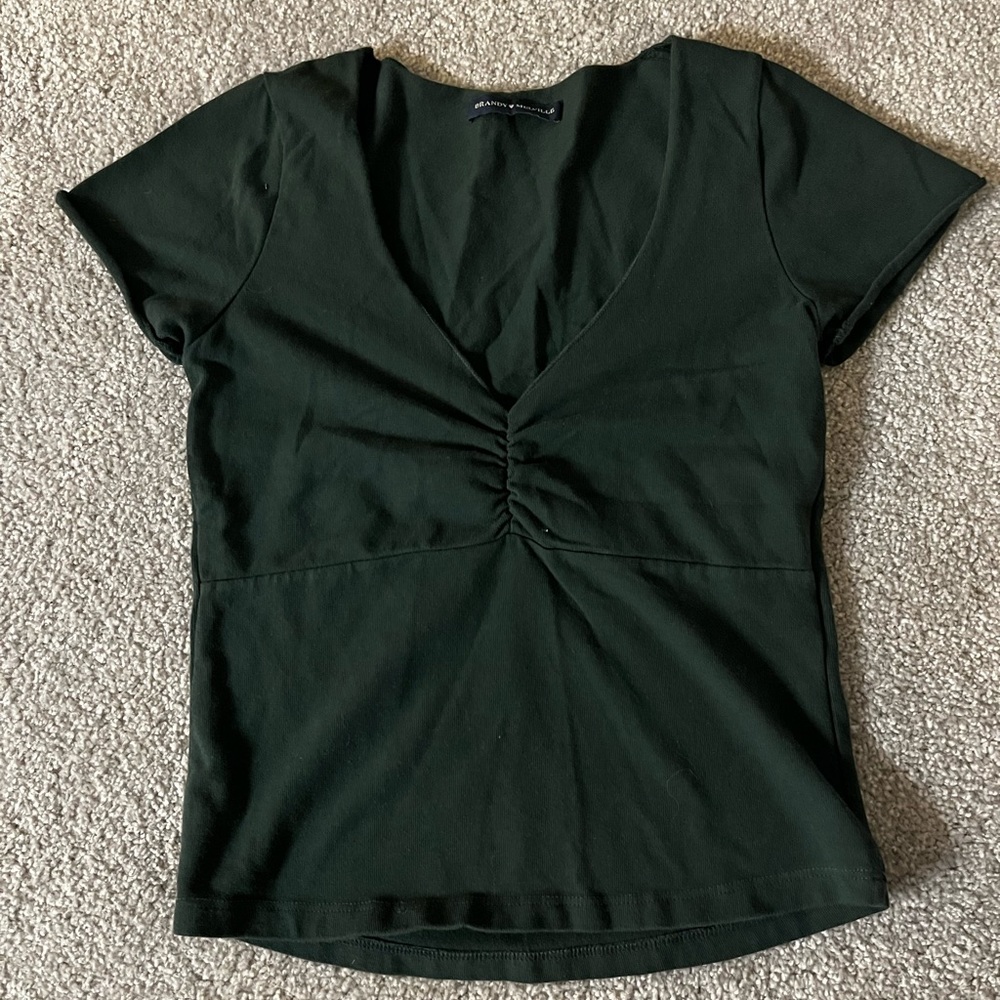 Brandy Melville dark green Gina top